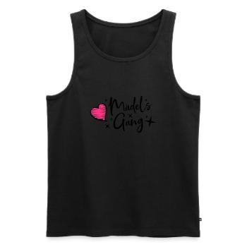 maedels gang heart - Männer Premium Bio Tank Top - Schwarz - Vorne - AI Model Male 178 light (178cm)