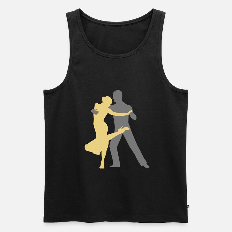 Tango Argentino Geschenk - Männer Premium Bio Tank Top - Schwarz