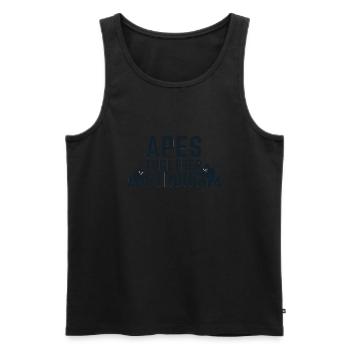 Apes Together Strong Meme Beste Freunde Geschenk - Männer Premium Bio Tank Top - Schwarz - Vorne - AI Model Male 178 light (178cm)