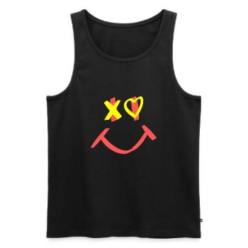 Smile - Men's Premium Organic Tank Top - black - Front - AI Model Male 178 light (178cm)
