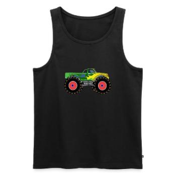 Monster truck pour garçons Leo Leonard Leopold Leon - Débardeur bio Premium Homme - noir - Devant - AI Model Male 178 light (178cm)