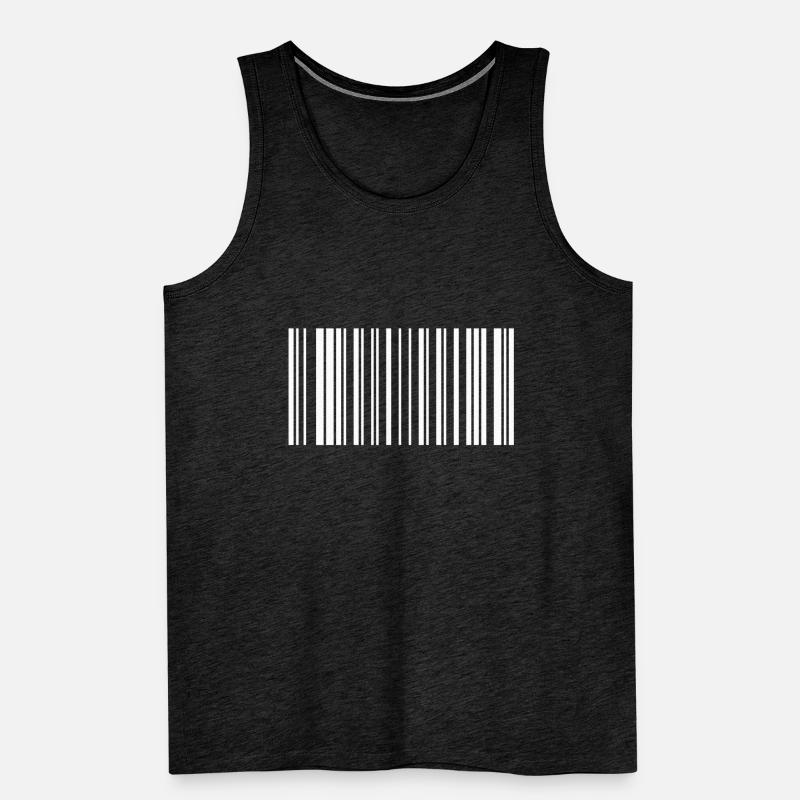 Code-barres de la paix Friedenszeichen Strichcode Symbole Débardeur bio Premium Homme