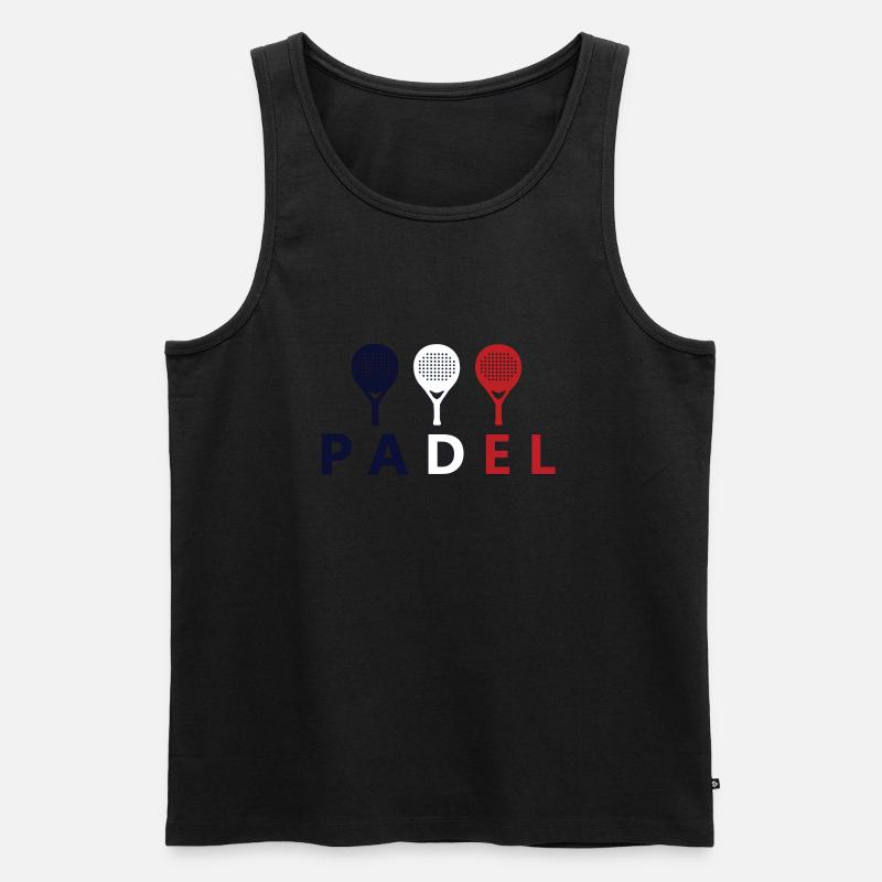 PADEL FRANKREICH 2 - Männer Premium Bio Tank Top - Schwarz