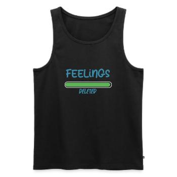 Gefühle wurden gelöscht - Männer Premium Bio Tank Top - Schwarz - Vorne - AI Model Male 178 light (178cm)