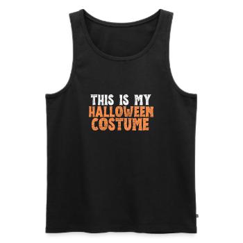 Ceci est mon costume d’Halloween t-shirt costume costume - Débardeur bio Premium Homme - noir - Devant - AI Model Male 178 light (178cm)