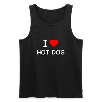Hot Dog - Männer Premium Bio Tank Top - Schwarz - Vorne - AI Model Male 178 light (178cm)