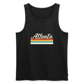 Atlanta - Géorgie - Rétro États-Unis d’Amérique - Débardeur bio Premium Homme - noir - Devant - Michal (187cm)