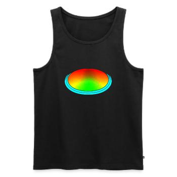 Rainbow dégradé coloré cool rétro tendance Art 1 - Débardeur bio Premium Homme - noir - Devant - Michal (187cm)