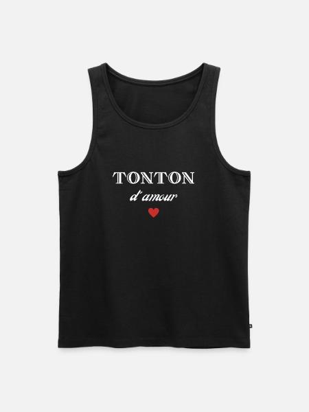 tonton d'amour - Débardeur bio Premium Homme - noir