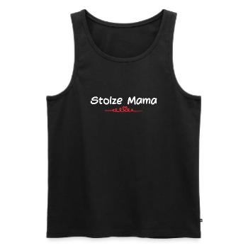 Stolze Mama - Männer Premium Bio Tank Top - Schwarz - Vorne - AI Model Male 178 light (178cm)