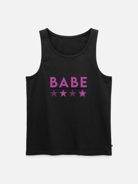 Babe Purple - Men's Premium Organic Tank Top - black