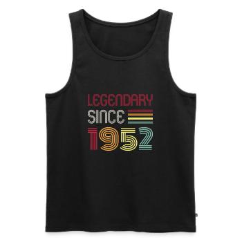 Birthday Legendary Since 1952 - Männer Premium Bio Tank Top - Schwarz - Vorne - Michal (187cm)