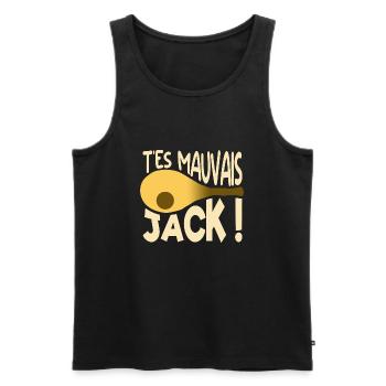 T'es mauvais jack ! oss 117 réplique film - Débardeur bio Premium Homme - noir - Devant - AI Model Male 178 light (178cm)