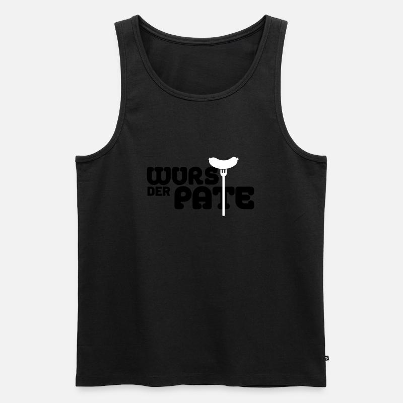 Der Wurstpate - Männer Premium Bio Tank Top - Schwarz