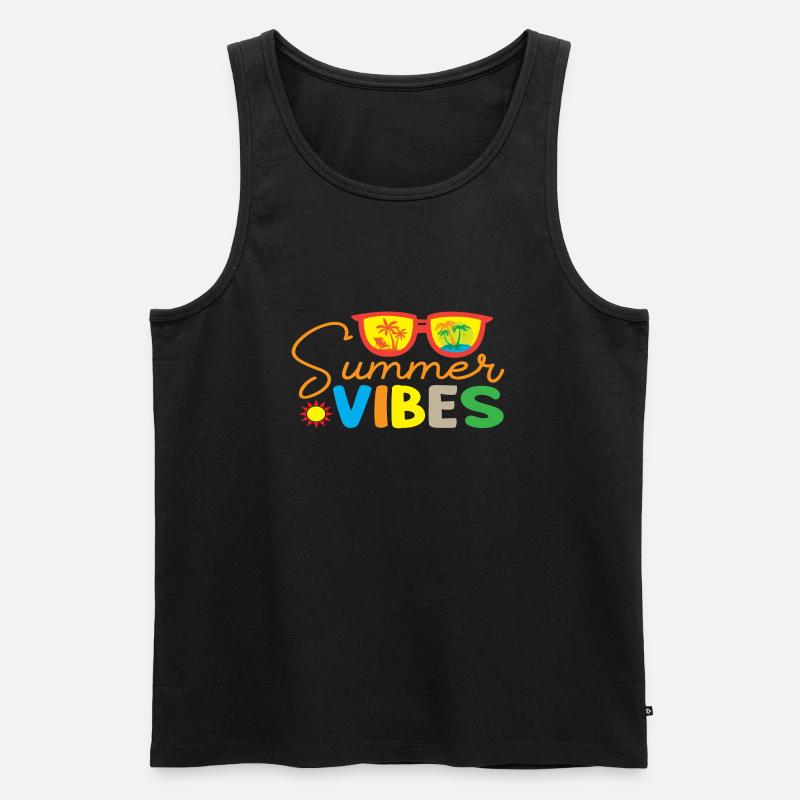 Summer Vibes - Männer Premium Bio Tank Top - Schwarz