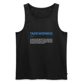 Sport Définition Taekwondo - Débardeur bio Premium Homme - noir - Devant - Michal (187cm)