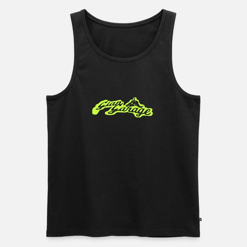 GIAN GARAGE CLASSIC - Männer Premium Bio Tank Top - Schwarz