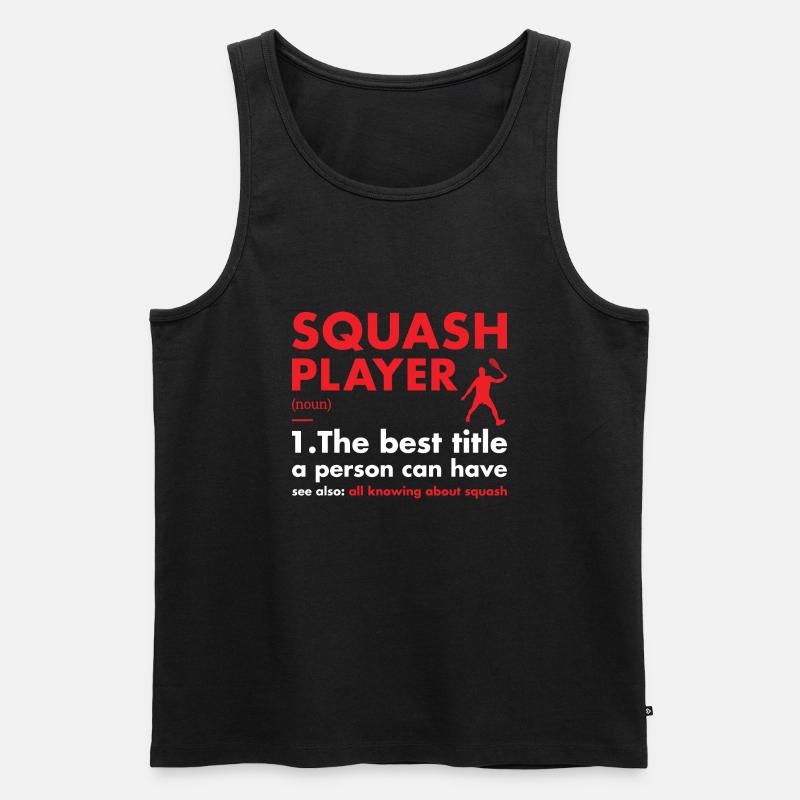 Sport Player Definition Squash - Männer Premium Bio Tank Top - Schwarz