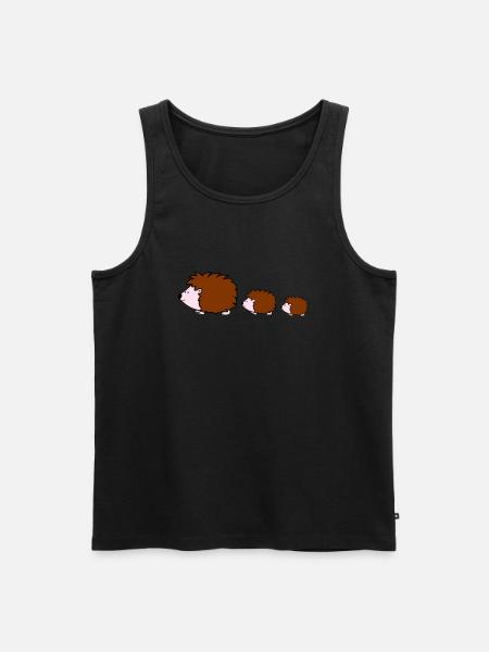 igel family - Männer Premium Bio Tank Top - Schwarz