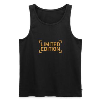 Limited Edition - Rare - Rarity Unique Piece - Men's Premium Organic Tank Top - black - Front - AI Model Male 178 light (178cm)