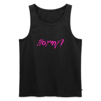 Geil - Männer Premium Bio Tank Top - Schwarz - Vorne - Michal (187cm)