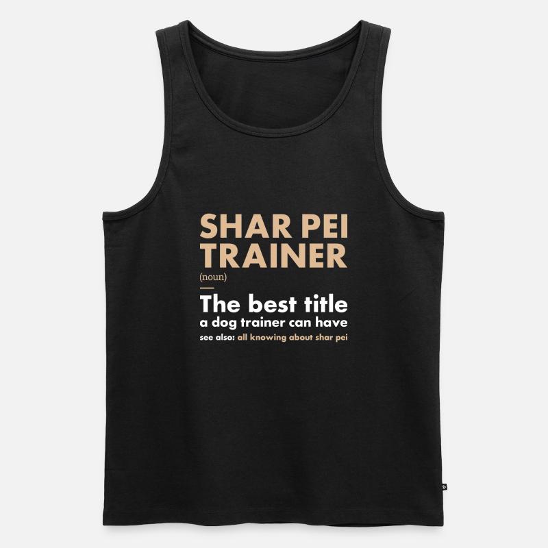 Shar Pei Trainer Definiton - Men's Premium Organic Tank Top - black