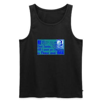 Xmas christmas santa claus nicholas naughty - Men's Premium Organic Tank Top - black - Front - Michal (187cm)