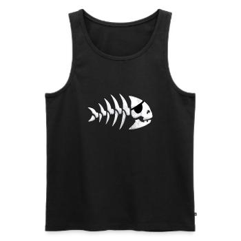 Piratenfisch - Männer Premium Bio Tank Top - Schwarz - Vorne - Michal (187cm)