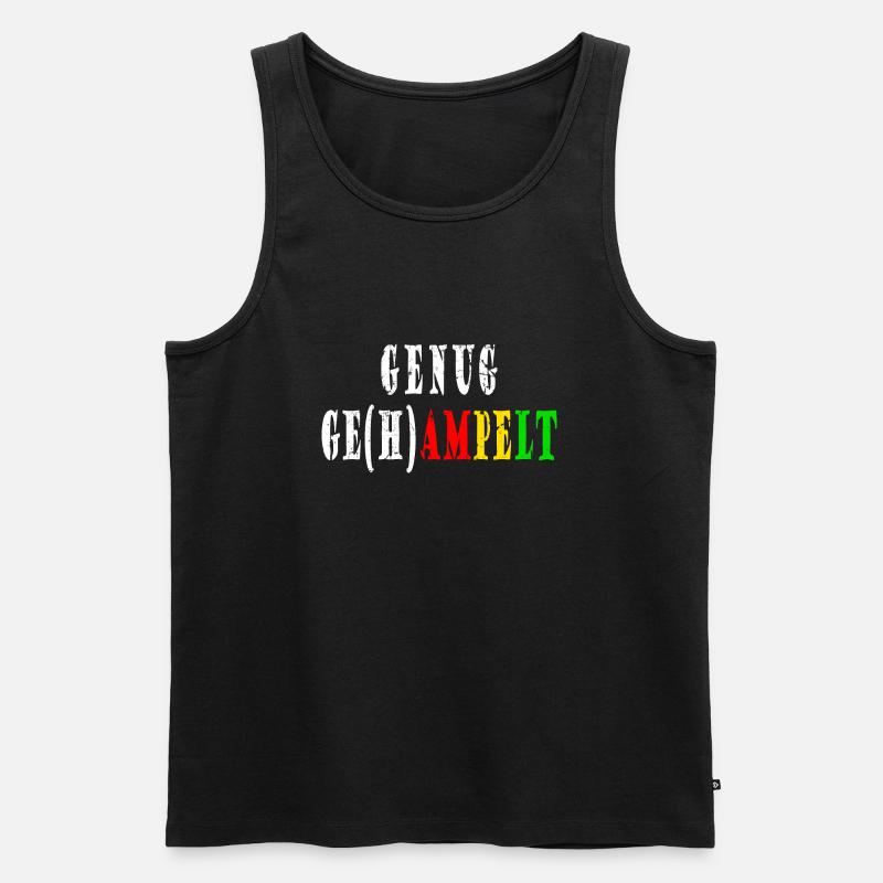 GENUG GE(H)AMPELT Ampel-Protest - Männer Premium Bio Tank Top - Schwarz