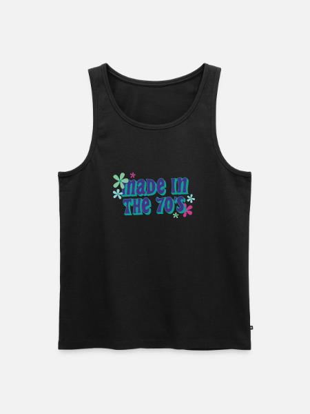 made in 70 s - Männer Premium Bio Tank Top - Schwarz