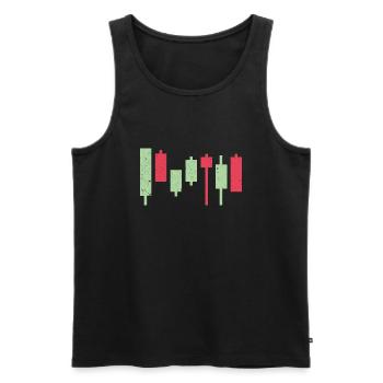Investment Banking Finance Chart Money Investor - Männer Premium Bio Tank Top - Schwarz - Vorne - AI Model Male 178 light (178cm)
