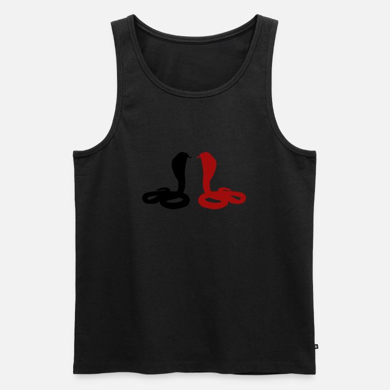 Snakes - Männer Premium Bio Tank Top - Schwarz