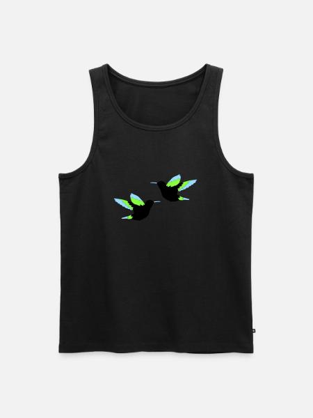 Hummingbird 02 - Men's Premium Organic Tank Top - black