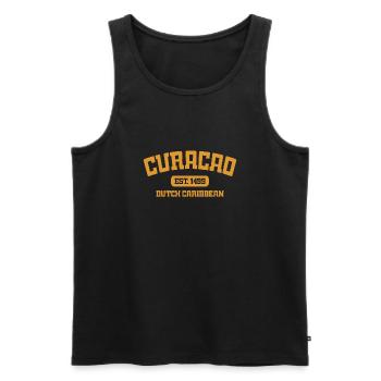 Curacao - Est 1499 - Dutch Caribbean - Karibik - Männer Premium Bio Tank Top - Schwarz - Vorne - Michal (187cm)