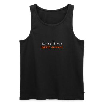 Chaos is my spirit animal - Männer Premium Bio Tank Top - Schwarz - Vorne - AI Model Male 178 light (178cm)
