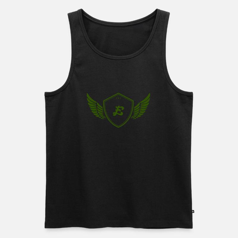 wappen e - Männer Premium Bio Tank Top - Schwarz