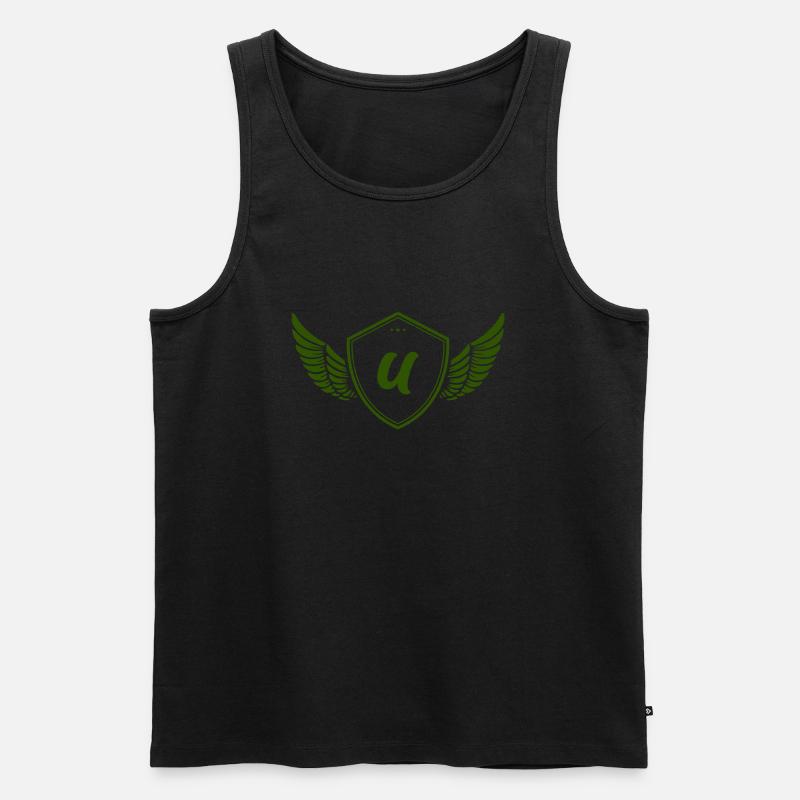 wappen u - Männer Premium Bio Tank Top - Schwarz