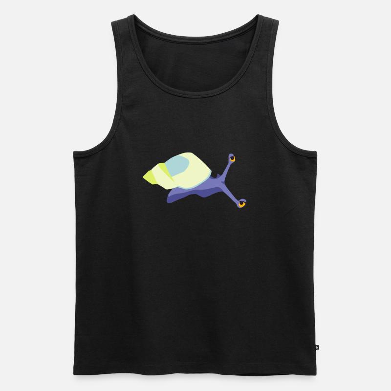 Schneckenviolett - Männer Premium Bio Tank Top - Schwarz