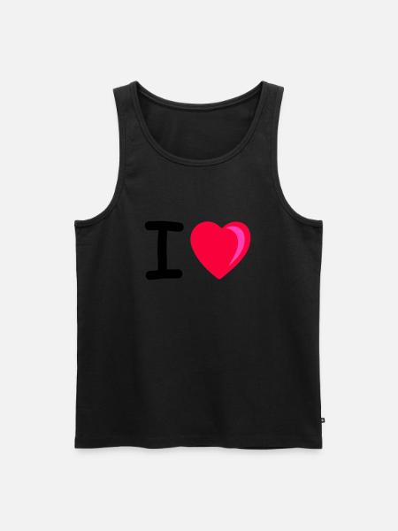 I heart - Men's Premium Organic Tank Top - black