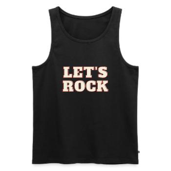 Let's Rock - Männer Premium Bio Tank Top - Schwarz - Vorne - AI Model Male 178 light (178cm)