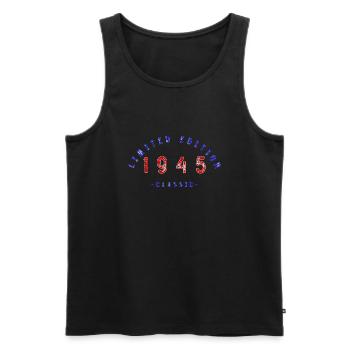 1945, Limited Edition - Men's Premium Organic Tank Top - black - Front - Michal (187cm)