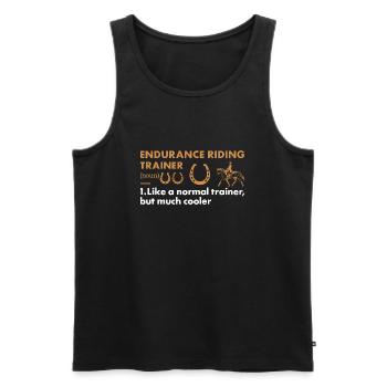 Rider Trainer Definition Endurance Riding - Männer Premium Bio Tank Top - Schwarz - Vorne - Michal (187cm)