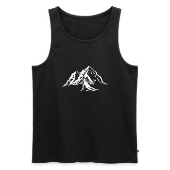 Ski Mountains 1 - Men's Premium Organic Tank Top - black - Front - Michal (187cm)