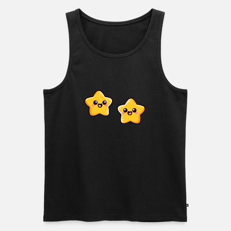 stern comic 2 - Männer Premium Bio Tank Top - Schwarz