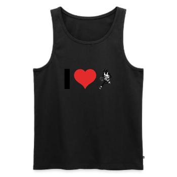 I love Basketball - Sports Design - Männer Premium Bio Tank Top - Schwarz - Vorne - Michal (187cm)
