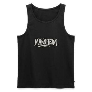Mannheim Graffiti - Männer Premium Bio Tank Top - Schwarz - Vorne - AI Model Male 178 light (178cm)