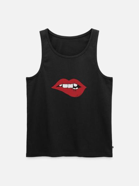 LIPPENBEISSER - Männer Premium Bio Tank Top - Schwarz