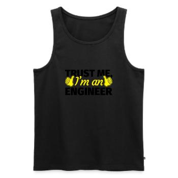Trust Me I'm an Engineer - Männer Premium Bio Tank Top - Schwarz - Vorne - AI Model Male 178 light (178cm)
