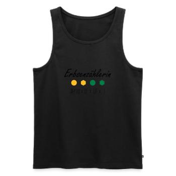 Erbsenzählerin - Männer Premium Bio Tank Top - Schwarz - Vorne - Michal (187cm)