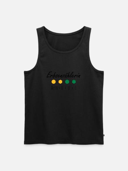 Erbsenzählerin - Männer Premium Bio Tank Top - Schwarz